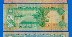 UAE Set – 5, 10, 20 & 50 Dirhams 2017/2015/2016/2021 P-26d,27d,28,35 Circ Notes