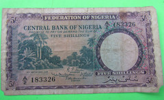 NIGERIA, 5 SHILLINGS, P#2, 1958