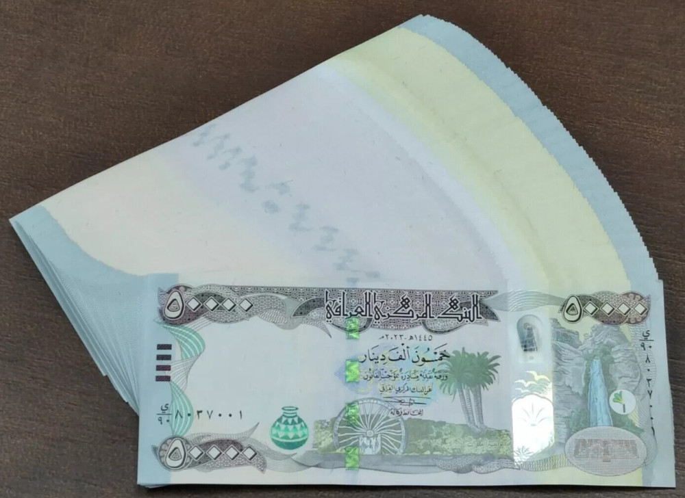 HALF MILLION IRAQ DINAR 10x 50K 500,000 AUTHENTIC UNC IQD Verified COA