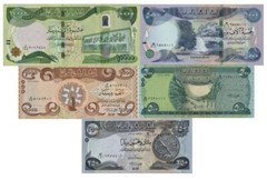 Iraq 10,000 5000 1000 500 250 Dinar Banknotes set UNC (16,750 IQD Total) New USA