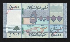 🇱🇧 Lebanon 2019 SPECIMEN UNC, 50000 ( 50,000 ) Livres, P-94s, RARE!