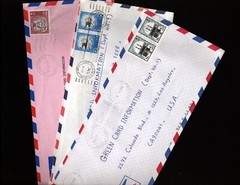 Saudi Arabia Three covers of the 1990’s different postmarks