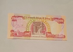 New Iraqi Money 9 x 25,000 Iraqi Dinar – 225,000 Total IQD – 25K’s UNCirculated