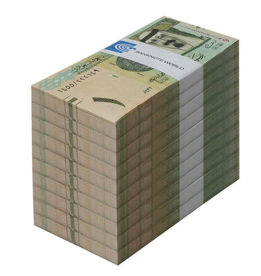 Saudi Arabia 1 Riyal, 2012 (AH1433), P-31c, UNC X 1000 PCS Brick