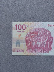 Mexico Banknote 100 Pesos 2010 P128 Prefix A Commemorative Train Polymer UNC