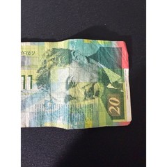 Bank of Israel 20 New Sheqalim Note Green Moshe Sharett Fair Series B 1999