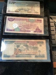 Saudi Arabia 3 Banknotes 1,3 &10 Riyals You Get All 3 In My Photos!