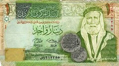 Banknote Jordan P34d 1 Dinar 2008