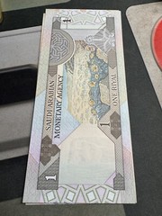 Saudi Arabian 1 Riyal Banknote 1984, CIRCULATED Currency, Paper Money P-21d