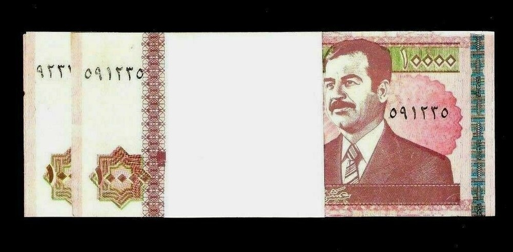 1,000,000 Iraqi DINARS IRAQ 10000 x 100 Pcs 10,000 Lot BUNDLE IQD 2002 NOTE