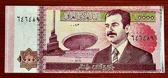 Iraq 10,000 Dinars 2002 UNC P-89 Outmoded Banknote, Saddam Hussain, PP13A1