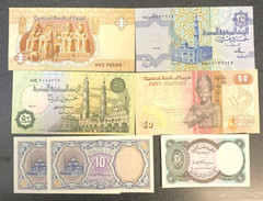 EGYPT 1940 (2002) -1990 , SET OF 7 NOTES , 5 PASTRIES TO 1 POUND aUNC / UNC