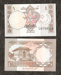 Pakistan 1 RUPEE P-27 J 1983 x 1 Pcs “IQBAL TOMB” UNC Pakistani Currency NOTE