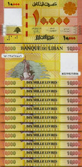 LEBANON 10000 10,000 LIVRES P-86 2004 COMMEMORATIVE MARTYR’S DAY UNC MONEY NOTE