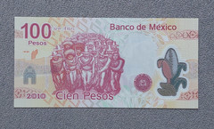 Mexico Banknote 100 Pesos 2010 P128 Prefix A Commemorative Train Polymer UNC