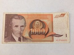 1990 Yugoslavia Second Issue 1000 Dinara Banknote – Circulated