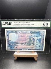 1988 Lebanon 100 Livres Banknote Banque Du Liban PMG 66 EPQ Gem Uncirculated