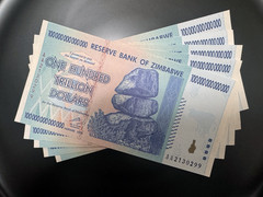 🇿🇼 ZIMBABWE 100 TRILLION DOLLAR AA/2008 P-91 LOT OF 5 UNC BANKNOTES