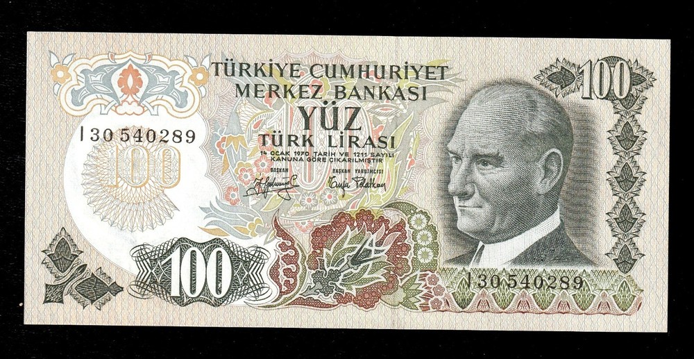 Turkey, 100 Lira, (1979-1986), P-189,2 nd ISSUE UNC * Mustafa Kemal ATATÜRK *I
