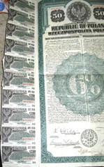 Vintage Poland Bond 1920 twenty years twenty six per cent U.S. Dollar Gold Bond