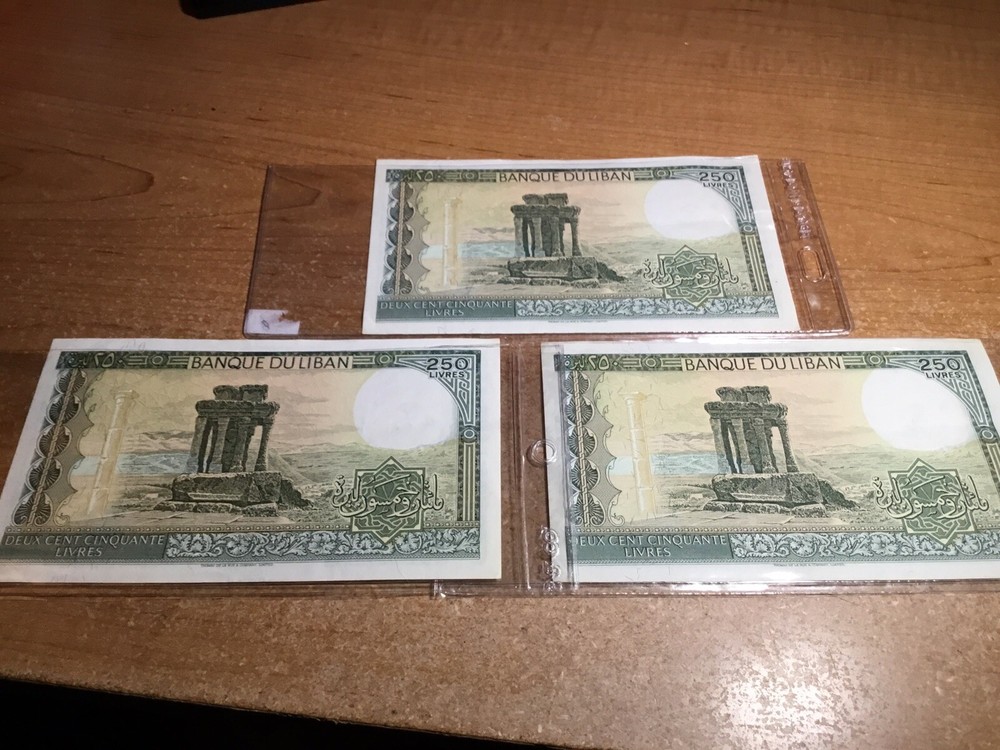 1988 50 Livres Lebanon Banknote World Paper Money Uncirculated Lot of 3 Billd