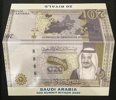 Saudi Arabia Folder Commemorative 20 Riyals ** UNC **