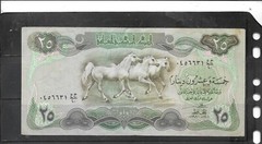 IRAQ #66b 1980 25 DINARS VG CIRC OLD BANKNOTE PAPER MONEY CURRENCY NOTE