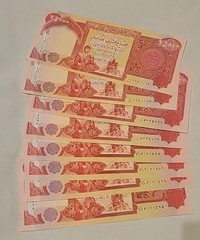 New Iraqi Money 9 x 25,000 Iraqi Dinar – 225,000 Total IQD – 25K’s UNCirculated