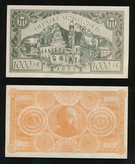 Greece. CPRIVATE Banknote 1955 UNC, THEATRE MOUSSOURIS 1.000 FR , No : Z1