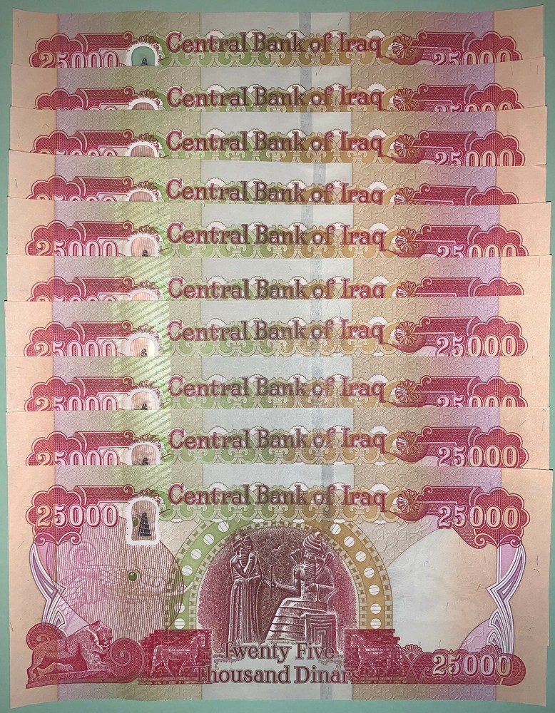 250,000 New Iraqi Dinar – 2018+ | 10 x 25,000 IQD – 1/4 Million in Iraq Currency