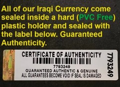 Iraq Iraqi Dinar 10000 10,000 GENUINE SUPERB UNCIRCULATED ⭐️ FREE Hard Holder ⭐️