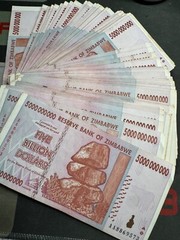Zimbabwe 5 Billion Dollars, CIRCULATED Currency 2008 Paper Money Banknote P-84