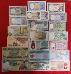 21 Middle East Paper Money Uncirculated,Crisp DIFFERENT Years F 10