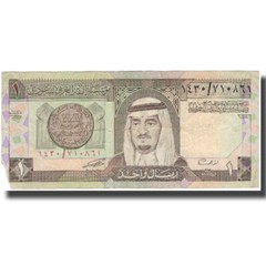 [#597979] Banknote, Saudi Arabia, 1 Riyal, KM:21c, VF(20-25)