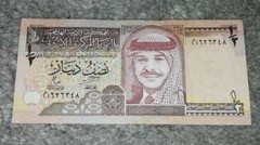 JORDAN: 1/2 Dinar banknote since 1997 in Good condition. Slightly damaged!