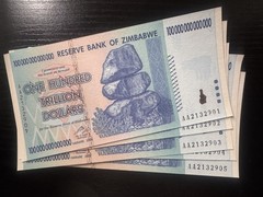 LOT OF 5 🇿🇼 ZIMBABWE 100 TRILLION DOLLAR AA/2008 🔥 PRE-ORDER, SHIPS 06/14/25