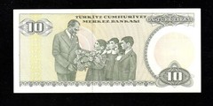 Turkey, 10 Lira, L. 1970 (1982), P-193,* Mustafa Kemal ATATÜRK * BANKNOTE