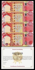 NEW 100,000 Iraqi Dinar 4 x 25k 2020-25 Authentic UV Passed UNC SHIP FROM CANADA