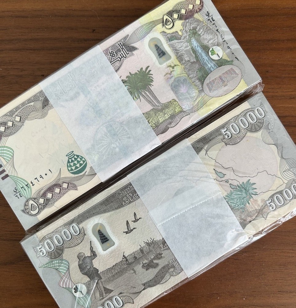 500,000 Iraq Dinar 10x 50000 IQD HALF MILLION Authentic Currency w COA