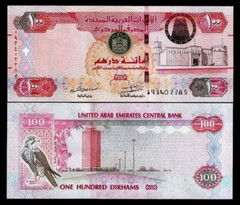 United Arab Emirates 100 DIRHAMS P-30 2014 UAE Sparrow UNC Emirati Currency NOTE