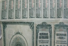 Vintage Poland Bond 1920 twenty years twenty six per cent U.S. Dollar Gold Bond
