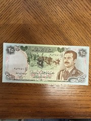 Saudi Arabia Paper Money Mix Lot Of 8 King Faisal Riyal Saddam Hussein Dinar