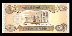 1,000 Iraqi Dinar 1000 Iraq Unc. Lot of 1 – From A Bundle – Only 59 Available