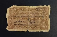 1940 WW2 Kingdom of Egypt 10 Piastres Banknote – Rare cv VF- £25